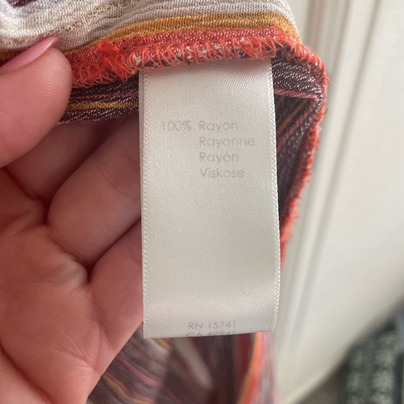 PJ Salvage Metal Slow Jams Open Striped Kimono Cardigan Swim Cover - Picture 7 of 9